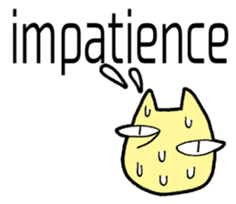 Nervous cat (English language) sticker #14384999