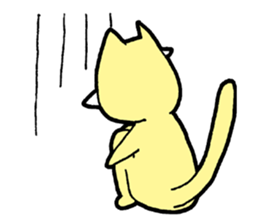 Nervous cat (English language) sticker #14385001