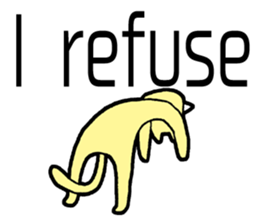 Nervous cat (English language) sticker #14385002