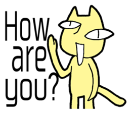 Nervous cat (English language) sticker #14385003