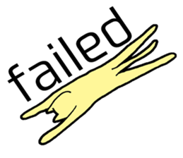 Nervous cat (English language) sticker #14385004