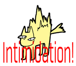 Nervous cat (English language) sticker #14385005