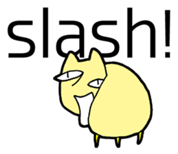 Nervous cat (English language) sticker #14385006