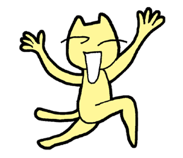 Nervous cat (English language) sticker #14385007