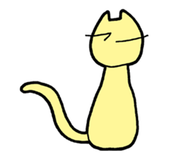 Nervous cat (English language) sticker #14385008