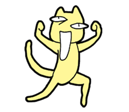 Nervous cat (English language) sticker #14385009