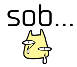 Nervous cat (English language) sticker #14385012