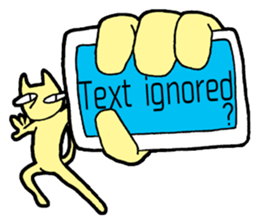 Nervous cat (English language) sticker #14385013