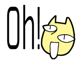 Nervous cat (English language) sticker #14385014