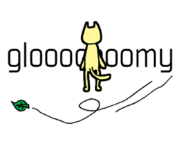 Nervous cat (English language) sticker #14385015