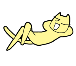 Nervous cat (English language) sticker #14385017