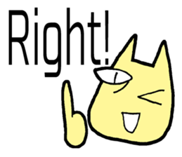 Nervous cat (English language) sticker #14385018