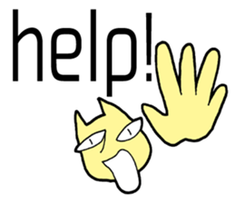 Nervous cat (English language) sticker #14385019