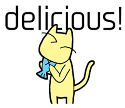 Nervous cat (English language) sticker #14385020