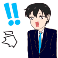 Business Russian and Japanese salary man sticker #14385826