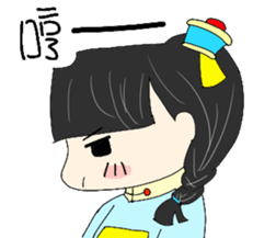 Calm cat Girl sticker #14386246