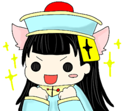 Calm cat Girl sticker #14386253