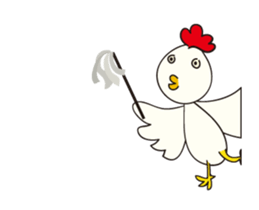 Chicken family new year sticker #14387715