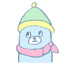 The bear in crayon sticker #14387748