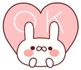 Favorable degree rabbit sticker #14387894