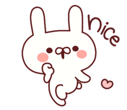 Favorable degree rabbit sticker #14387895