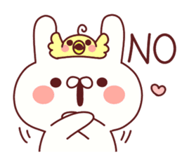 Favorable degree rabbit sticker #14387896