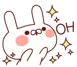 Favorable degree rabbit sticker #14387898