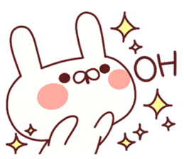 Favorable degree rabbit sticker #14387898