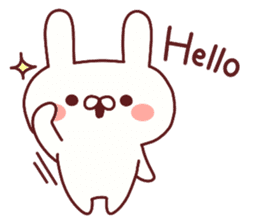 Favorable degree rabbit sticker #14387904