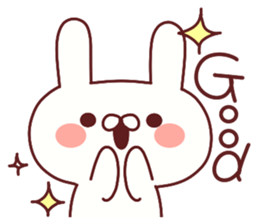 Favorable degree rabbit sticker #14387905