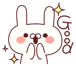 Favorable degree rabbit sticker #14387905