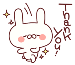 Favorable degree rabbit sticker #14387906