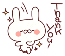 Favorable degree rabbit sticker #14387906