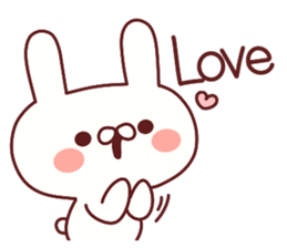 Favorable degree rabbit sticker #14387914