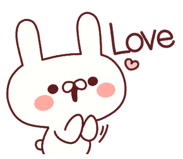 Favorable degree rabbit sticker #14387914