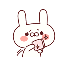 Favorable degree rabbit sticker #14387923