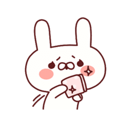 Favorable degree rabbit sticker #14387923