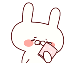 Favorable degree rabbit sticker #14387924