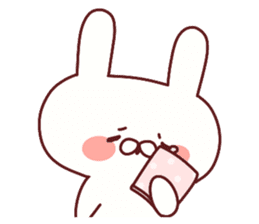 Favorable degree rabbit sticker #14387924