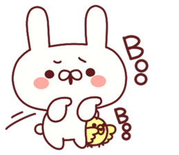 Favorable degree rabbit sticker #14387929