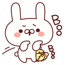 Favorable degree rabbit sticker #14387929