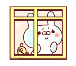 Favorable degree rabbit sticker #14387930