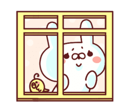 Favorable degree rabbit sticker #14387930