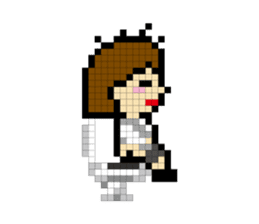 DAILY LIFE of OL pixcel sticker #14388020