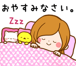 Leisurely a girlfriend New Year Holidays sticker #14389300