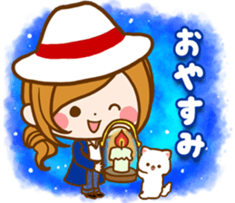 Leisurely a girlfriend New Year Holidays sticker #14389301