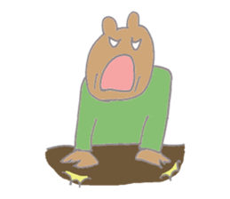 A cheerful bear sticker #14389343