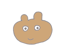 A cheerful bear sticker #14389344