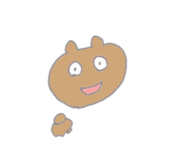 A cheerful bear sticker #14389346