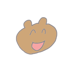 A cheerful bear sticker #14389348